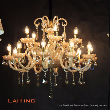 Classic lighting pendant candle abajur crystal light